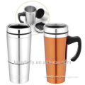 stainless steel screw lid travel mug with handle high quality